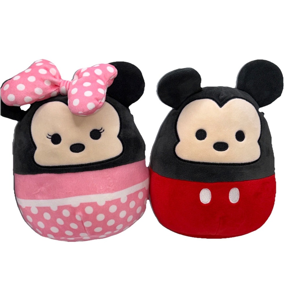 Squishmallow Disney 8 Inch Mickey And Minnie Mouse Plush Toy. Set of 2